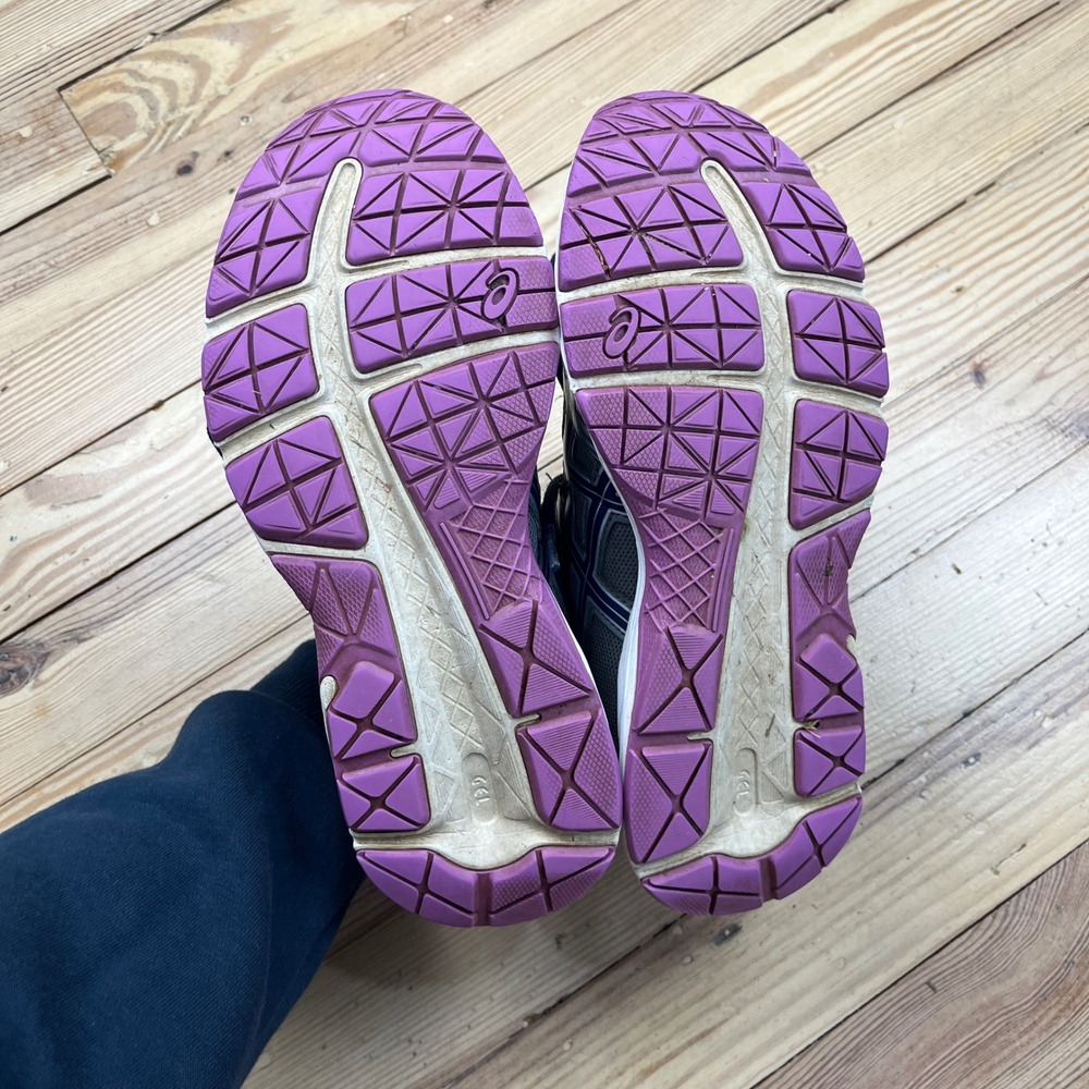 Asics Gel-Contend 4 Womens Running Shoes Grey Purple Silver athletic Size 6.5 - Picture 8 of 9